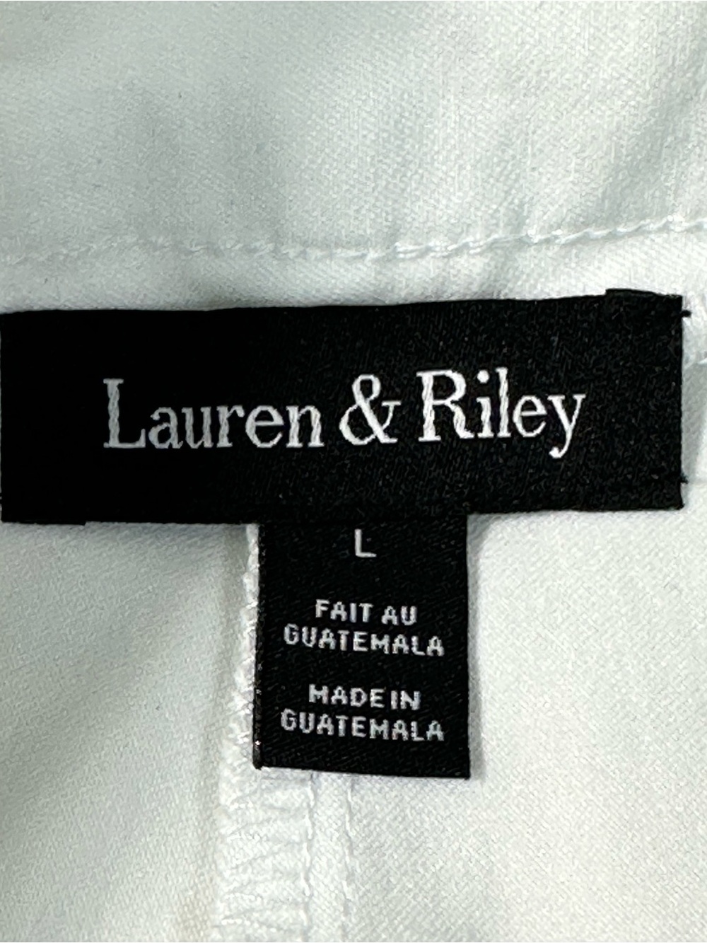 Lauren & Riley High-Waist Belted Cropped White Pants - Picture 6 of 13